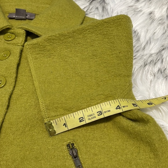 NWOT Kenar Wool Moss Green Cropped Jacket S - Picture 13 of 15